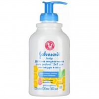 Жидкое мыло Johnson’s Baby Pure Protect 2 в 1 300 мл (3574661172415)