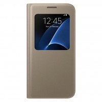 Чехол для моб. телефона Samsung для S7/G930 - S View Cover (Gold) (EF-CG930PFEGRU)