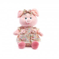 Мягкая игрушка Lava Свинка с поросятами 27 см с музыкой (LA8298)