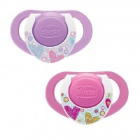Пустышка Chicco Physio Compact латексная 12 мес+ розовая 2 шт (74824.11)