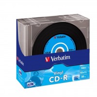 Диск CD-R Slim VERBATIM 700MB/80min 52X Vinil 43426