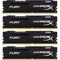 Модуль памяти DDR4 32GB (4x8GB) 2666 MHz Kingston Fury Black (HX426C15FBK4/32) CL15