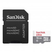 Карта памяти SANDISK 16GB microSD class 10 UHS-I Ultra (SDSQUNB-016G-GN3MA)