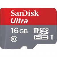 Карта памяти SANDISK 16GB microSD class 10 UHS-I Ultra (SDSQUNC-016G-GN3MN)