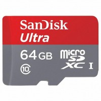 Карта памяти SANDISK 64GB microSD class 10 UHS-I Ultra (SDSQUNC-064G-GN3MN)