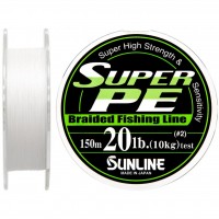 Шнур Sunline Super PE 150м белый 0.235мм 20LB/10кг (1658.01.62)