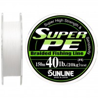 Шнур Sunline Super PE 150м белый 0.33мм 40LB/20кг (1658.01.65)