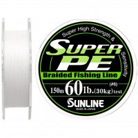 Шнур Sunline Super PE 150м белый 0.405мм 60LB/30кг (1658.01.67)