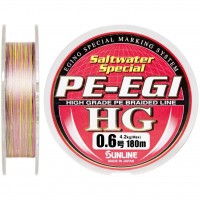 Шнур Sunline PE EGI HG 180м #0.6/0.128мм 4.2кг/10LB (1658.01.39)