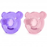 Пустышка Philips AVENT фигурная 3 мес + для девочек 2 шт (SCF194/05)