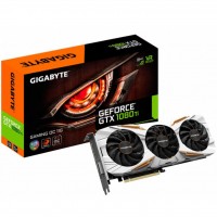 Видеокарта GIGABYTE GeForce GTX1080 Ti 11Gb GAMING OC (GV-N108TGAMING OC-11G) GDDR5X, 352 Bit, 1544 MHz, 11010 MHz, 3 x DisplayPort, DVI, HDMI, кулер, радиатор, 6+8 pin