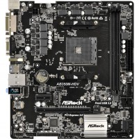 Материнская плата AM4 (B350) AsRock AB350M-HDV, B350, 2xDDR4, Int.Video(CPU), 4xSATA3, 1xM.2, 1xPCI-E 16x 3.0, 1xPCI-E 1x 2.0, ALC887, RTL8111GR, 6xUSB3.0/6xUSB2.0, VGA/DVI/HDMI, mATX