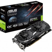Видеокарта GeForce GTX1050Ti OC, Asus, 4Gb DDR5, 128-bit, DVI/HDMI/DP, 1455/7008 MHz (GTX1050TI-DC2O4G)