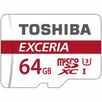 Карта памяти TOSHIBA 64GB microSD class 10 UHS| U3 (THN-M302R0640EA)