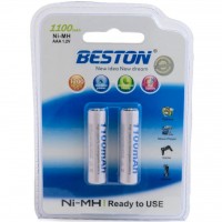 Аккумулятор AAA, 1100 mAh, Beston, 2 шт, блистер, Ready To Use (AAB1814)