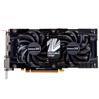 Видеокарта Inno3D GeForce GTX1070 8192Mb HerculeZ X2 V3 (N1070-2SDV-P5DS) GDDR 5, 256 Bit, 1506 MHz, 8000 MHz, 2 x DVI, DisplayPort, HDMI, кулер, радиатор, 8 pin