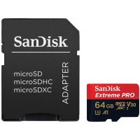 Карта памяти SANDISK 64GB microSD class 10 V30 A1 UHS-I U3 4K Extreme Pro (SDSQXCG-064G-GN6MA)