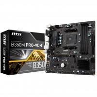 Материнская плата MSI AM4 B350M Pro-VDH 4xDDR4/HDMI-DVI-D-VGA/RAID 0,1,10/2xPCI-E2.x x1/1xPCI-E3.0x16/4xUSB3.1/4xUSB2.0/MicroATX