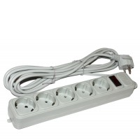 Фильтр сетевой 1,8 м Maxxter (SPM5-G-6G) 5 розеток, серый