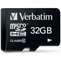 Карта памяти 32 Gb microSD Verbatim Class10 (без адаптера)