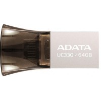 USB флеш накопитель ADATA 64GB UC330 Black USB 2.0 OTG (AUC330-64G-RBK)