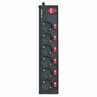 Сетевой фильтр питания REAL-EL RS-6 EXTRA 5m, black (EL122300003)