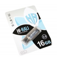 USB 3.0 Flash Drive 16Gb Hi-Rali Rocket series Silver, HI-16GB3VCSL