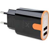 Зарядное устройство Vinga Display Wall Charger 2xUSB black (VRCH15BK)