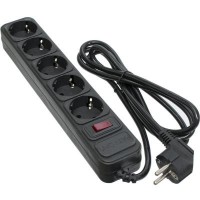 Сетевой фильтр питания PATRON 1.8 m3*1mm2 (SP-1052) 5 розеток BLACK (EXT-PN-SP-1052)