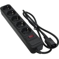 Сетевой фильтр питания PATRON 1 m3*1mm2 (SP-1053U) 5 розеток BLACK (EXT-PN-SP-1053U)