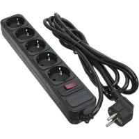 Сетевой фильтр питания PATRON 3.0 m3*1mm2 (SP-1053) 5 розеток BLACK (EXT-PN-SP-1053)