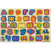 Развивающая игрушка Quokka Пазл-вкладыш Украинский алфавит (QUOKA051UA)