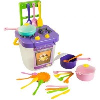 Игровой набор Тигрес Набор посуды Ромашка 25 эл. с фиолетовой плиткой (39153-2)