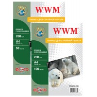 Фотобумага WWM, Premium, А4, 100л (PSG280.100)