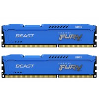 Модуль памяти для компьютера DDR3 16GB (2x8GB) 1600 MHz Fury Beast Blue Kingston Fury (ex.HyperX) (KF316C10BK2/16)