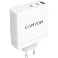 Зарядное устройство Canyon H-140-01 Wall charger with 1USB-A 2 USB-C (CND-CHA140W01)