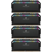 Модуль памяти для компьютера DDR5 64GB (4x16GB) 6200 MHz Dominator Platinum RGB Black Corsair (CMT64GX5M4B6200C32)