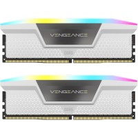 Модуль памяти для компьютера DDR5 64GB (2x32GB) 6000 MHz XMP 3.0 Vengeance RGB White Corsair (CMH64GX5M2B6000C40W)
