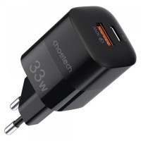 Зарядное устройство Choetech GaN USB-A/USB-C 33W QC3.0/PD/PPS (PD5006-EU-BK)