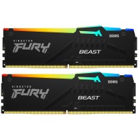 Модуль памяти для компьютера DDR5 16GB (2x8GB) 4800 MHz FURY Beast RGB Kingston Fury (ex.HyperX) (KF548C38BBAK2-16)