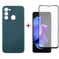 Чехол для мобильного телефона Dengos Tecno Spark GO 2022 Case + Glass (Green) (DG-KM-87)