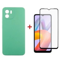 Чехол для мобильного телефона Dengos Xiaomi Redmi A2 Case + Glass (Mint) (DG-KM-82)