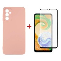 Чехол для мобильного телефона Dengos Samsung Galaxy A04s Case + Glass (Pink) (DG-KM-77)