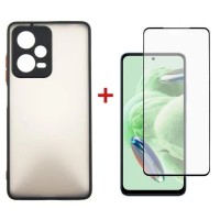 Чехол для мобильного телефона Dengos Kit for Xiaomi Redmi Note 12 Pro 5g case + glass (Black) (DG-KM-30)