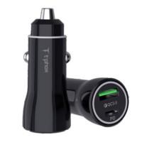 Зарядное устройство T-Phox Rapid T-C08 Car Charger PD20W + QC3.0 18W Black (T-C08 Black)