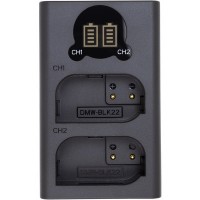 Зарядное устройство для фото PowerPlant Panasonic DL-BLK22 для двух аккумуляторов (CH980376)