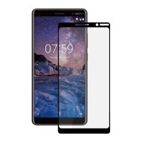 Стекло защитное PowerPlant Full screen Nokia 7 Plus, Black (GL605231)