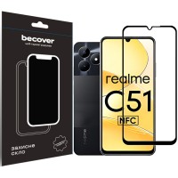 Стекло защитное BeCover Realme C51 Black (710301)