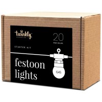 Гирлянда Twinkly Smart LED Twinkly Festoon RGB 20, G45, Gen II, IP44, 10м, черный (TWF020STP-BEU)