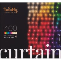 Гирлянда Twinkly Smart LED Curtain RGBW 400, Gen II, IP44, 1.45 х 2.1м, прозрачный (TWW400SPP-TEU)